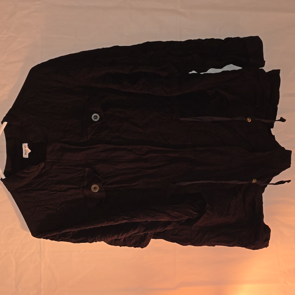 Westport Womens Zip-Up and Button Black Jacket 2X